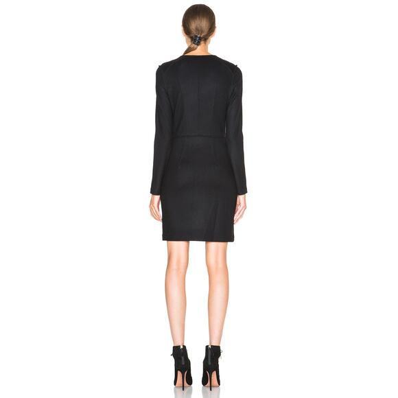 Rag & Bone Yuhlee Dress Womens 10 Black Soft Wool Work Career Modern Evening - Picture 6 of 14